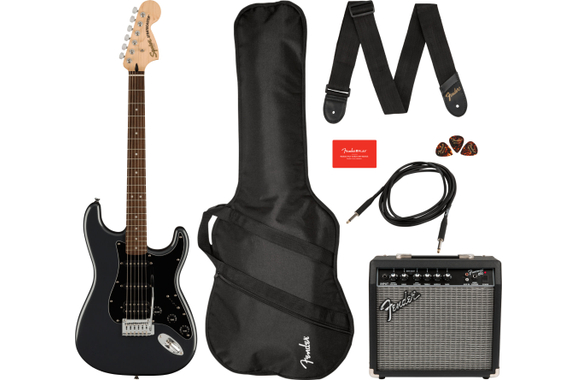 Squier Affinity Stratocaster HSS Charcoal Frost Metallic Pack image 1