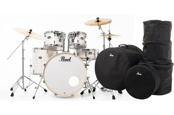 Pearl Export EXX725SNBR/C777 Drumkit Slipstream White Set con bolsas image 1