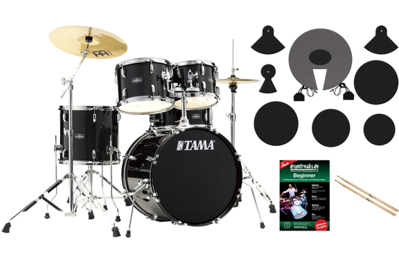 Tama ST50H5-BNS Stagestar Drumkit Black Night Sparkle Set image 1