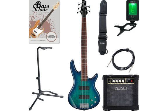Ibanez GIO SR GSR205-BMT Blue Moon Burst Starter Set image 1