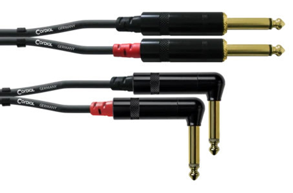 Cordial CFU 3 PR Câble Jack 6,3 mm Jack Coudé 3 m Paire image 1