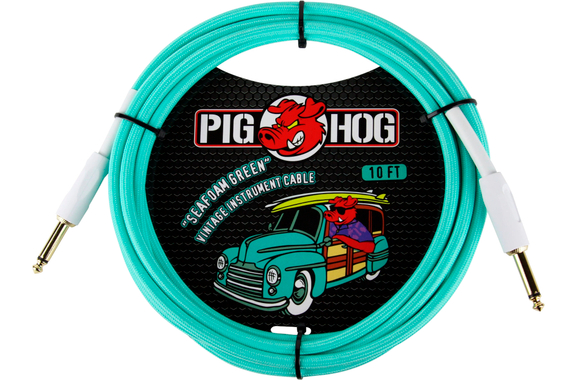 Pig Hog "Seafoam Green" Instrumentenkabel 3m image 1
