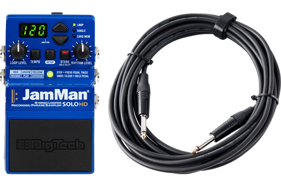 Digitech Jam Man Solo HD Effekt Pedal + Kabel Set image 1