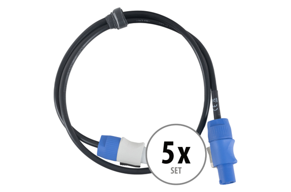 Pronomic Power Twist 1 Power Cable 1m 5x Set image 1