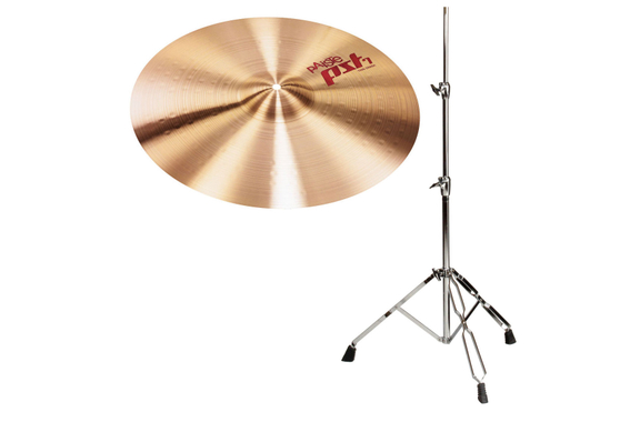 Paiste PST 7 16" Thin Crash + Cymbalstand Set image 1