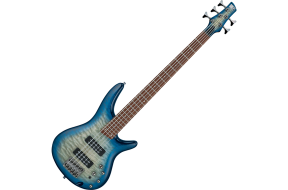 Ibanez SR405EQM-SCB Electric Bass Stained Cosmic Blue Starburst image 1