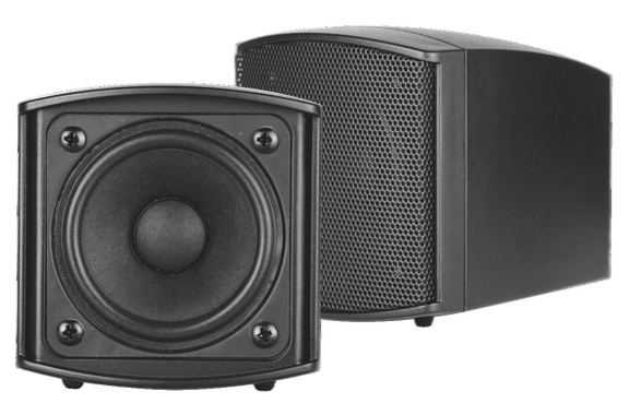 Omnitronic OD-2 Coppia Diffusori da Parete 8 Ohm Nero image 1