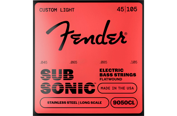 Fender SubSonic 9050CL Custom Light Stainless Steel Flatwound image 1