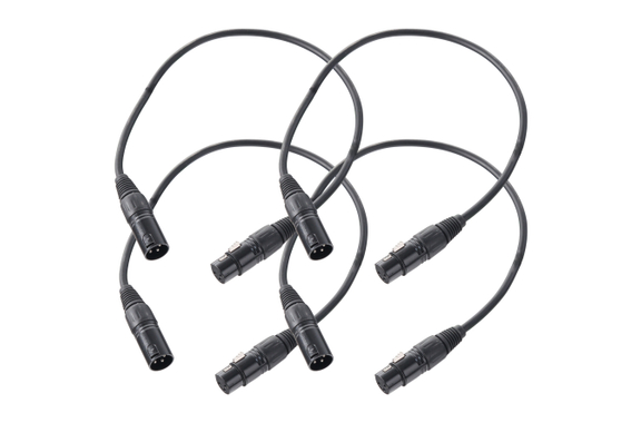 Pronomic Stage XFXM-0.5 Câble Micro XLR 0,5 m Noir Lot de 4 image 1