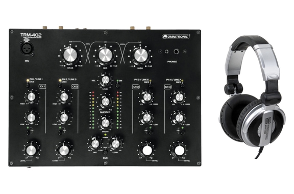 Omnitronic TRM-402 4-Kanaals Rotary-Mixer Set image 1