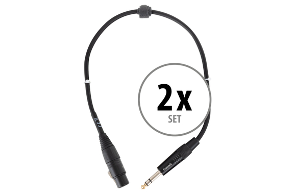 Pronomic Stage JSXF-0.5 XLR/Stereoklinke-Kabel 0,5m 2x Set image 1