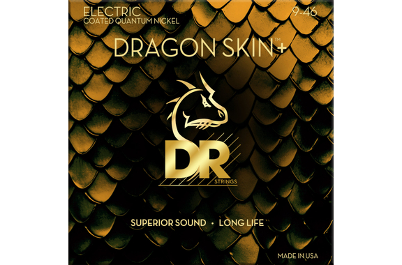 DR Strings Dragon Skin+ Electric Quantum Nickel DEQ-9/46 Light/Medium 9-46 image 1
