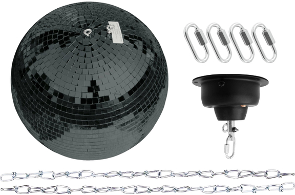 Set Sfera Specchiata Eurolite 30 cm Nera image 1