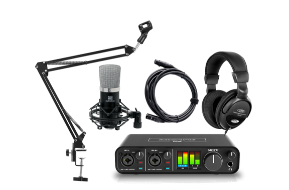 MOTU M2 2-Kanal USB C Audiointerface Podcast Set image 1