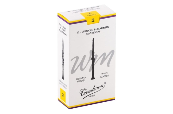 Vandoren White Master WM Traditional Anches Pour Clarinette Sib (2) Pack De 10 image 1