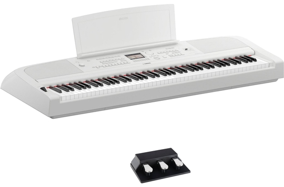 Yamaha DGX-670 WH Portable Piano Weiß Pedal Set image 1