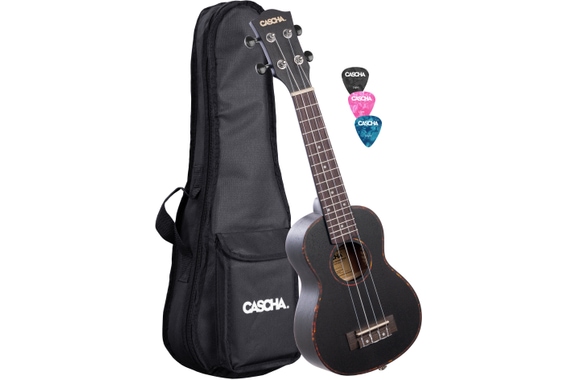 Cascha Premium Set Ukulélé Ténor Acajou Noir image 1