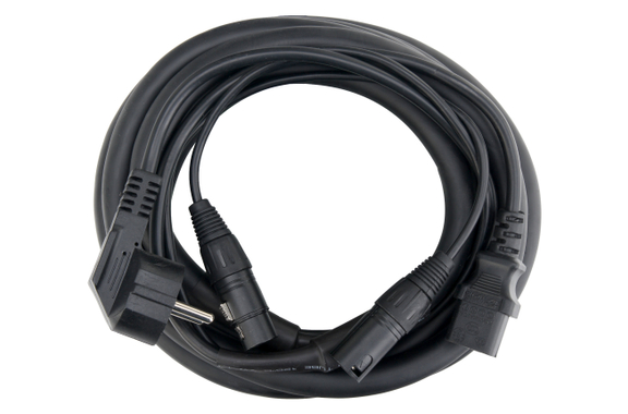 Pronomic Stage EUIECX-6 Câble Hybride Fiche Schuko vers Prise IEC, XLR/XLR 6m image 1