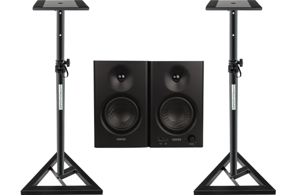 Edifier MR4 2.0 Studiomonitors Zwart Statief Set image 1