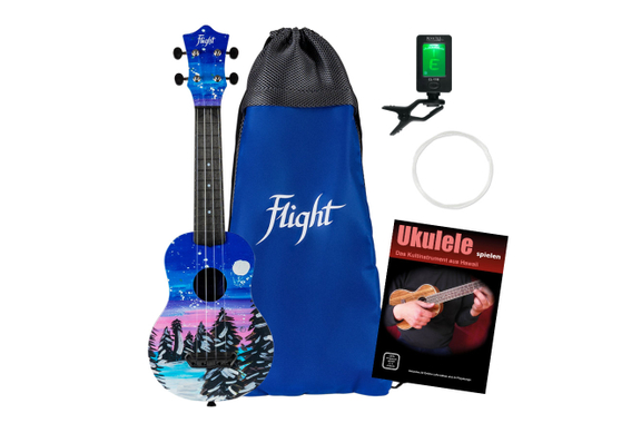Flight UTS-42 Snow Ultra Travel Ukulele Set image 1