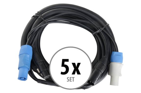Pronomic Stage PPD-5 Cavi Ibridi Powerplug/DMX Set da 5 image 1