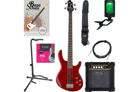 Cort Action Plus Translucent Red Starter Set image 1