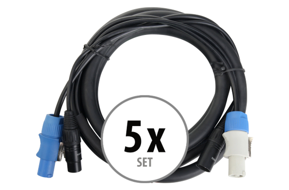 Pronomic Stage PPD-2.5 Cavo Ibrido Powerplug/DMX Set da 5 image 1
