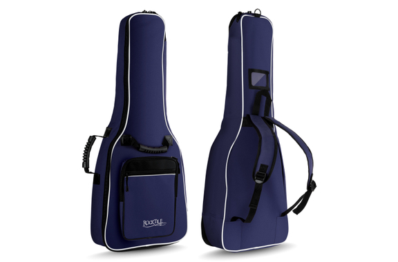 Rocktile Klassik-Gitarrentasche 1/2 - gepolstert mit Rucksackgarnitur Blau image 1