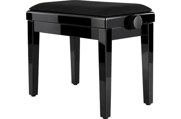 Classic Cantabile Banquette De Piano Modèle A Noir Brillant Velours Noir image 1