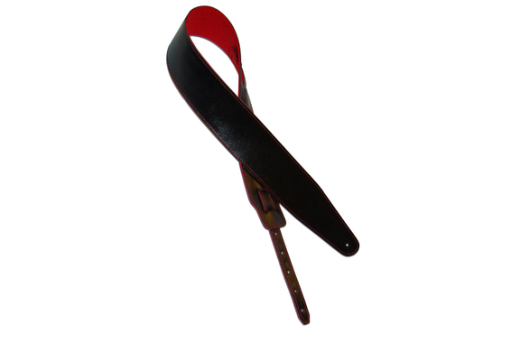 Sangle de Guitare Shaman CR1 Cuir, Noir/Rouge image 1
