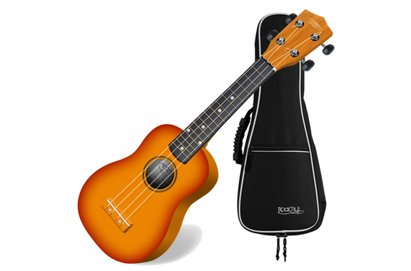 Classic Cantabile US-100 SB Ukulele Soprano Sunburst Set incl. funda image 1