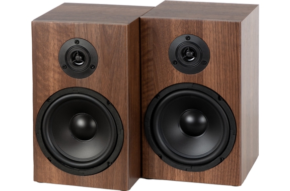 McGrey BSS-265 BR Enceintes Bibliothèque HiFi 6,5" Paire Marron 2x 40W RMS image 1