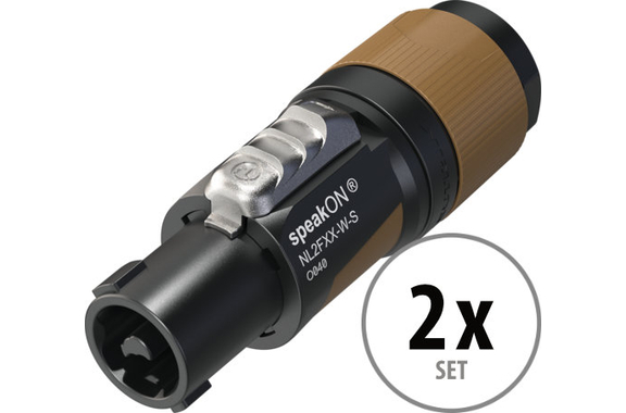 Neutrik NL2FXX-W-S Speakonstekker 2-polig 2x Set image 1