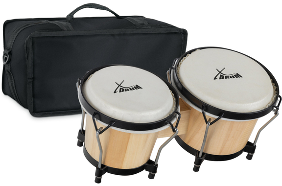 Set XDrum Bongos Club Natur incl. Bolsa para Bongos image 1