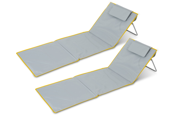 Stagecaptain BM-160 GY/YE Beach Mat "Layla" 2x Set image 1