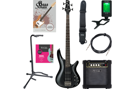 Ibanez SR300E-IPT E-Bas Iron Pewter Starter Set image 1