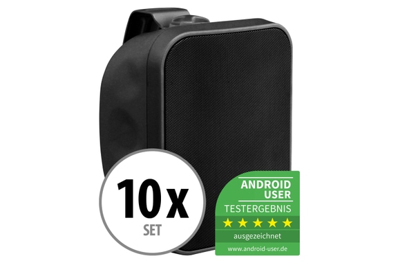 Pronomic OLS-5 BK Altavoces Outdoor negros 10x 80 vatios 10x Set image 1