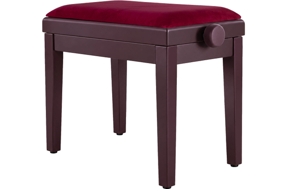 Banc De Piano Classic Cantabile Modèle A Acajou Velours Rouge image 1