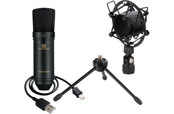 Pronomic USB-M 2000 BK Podcast Kondensatormikrofon  - Retoure (Zustand: sehr gut) image 1