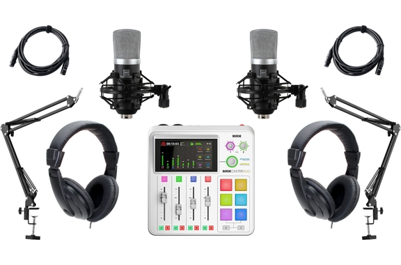 Rode Rodecaster Duo Blanco Set de Entrevista para Podcast image 1