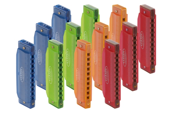 Classic Cantabile FBH-10 FunKids Mundharmonika C-Dur 12x Set image 1