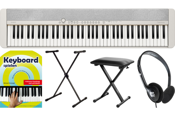 Set Deluxe de Teclado Casiotone Casio CT-S1WE-76 Blanco image 1