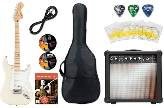 Squier Affinity Stratocaster MN Olympic White Starter Set image 1