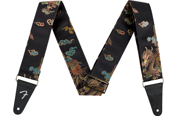 Fender Satin Dragon Strap Black image 1