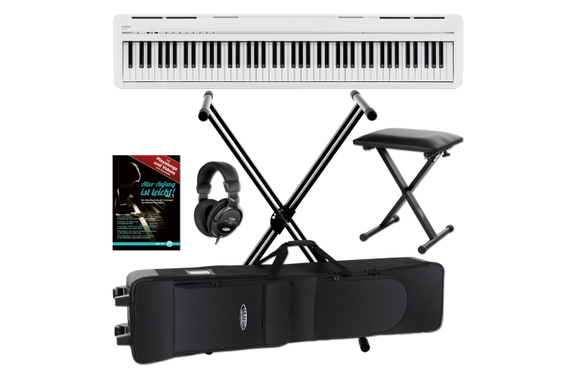 Kawai ES 120 W Stage Piano Bianco Deluxe Set image 1