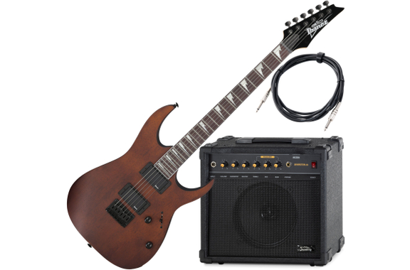 Ibanez GRG121DX-WNF Electric Guitar Walnut Flat AK30A Set image 1