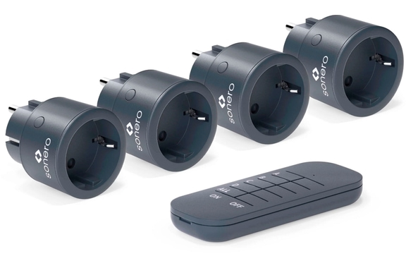 sonero Funksteckdosen-Set 4-fach 2.300 Watt Anthrazit image 1