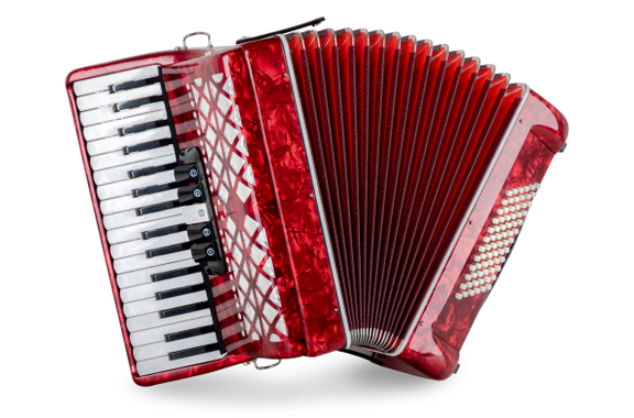 Classic Cantabile 72 Bass Akkordeon "Secondo V" Rot  - Retoure (Zustand: sehr gut) image 1
