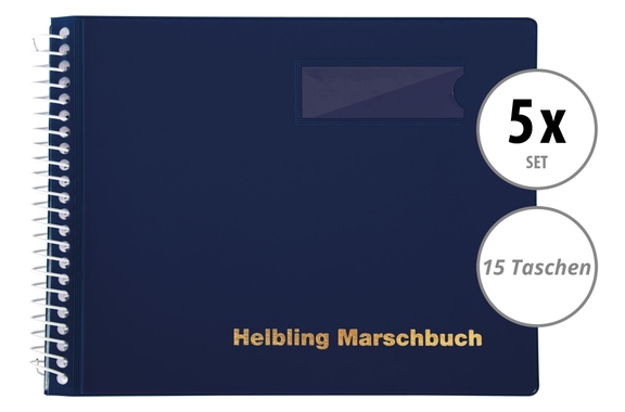Helbling BMB15 Marschbuch blau 15 Taschen 5x Set image 1