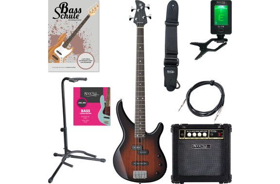 Yamaha TRBX174 E-Bass Old Violin Sunburst Starter Set image 1